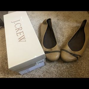 J Crew Zip-Front Ballet Flats
